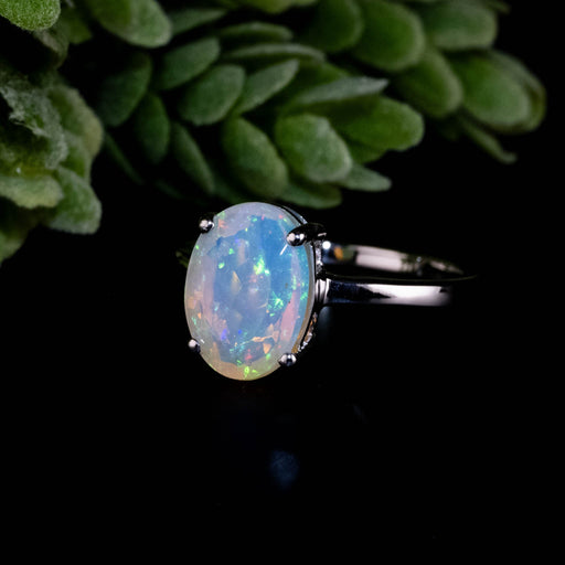 Ethiopian Opal Ring 11x8mm Size 8 - InnerVision Crystals