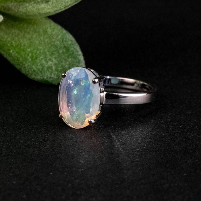 Ethiopian Opal Ring 11x8mm Size 8 - InnerVision Crystals