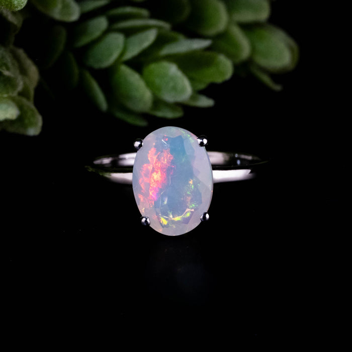 Ethiopian Opal Ring 11x8mm Size 8 - InnerVision Crystals