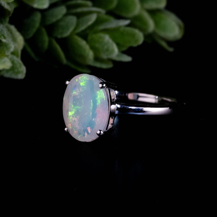 Ethiopian Opal Ring 11x8mm Size 8 - InnerVision Crystals