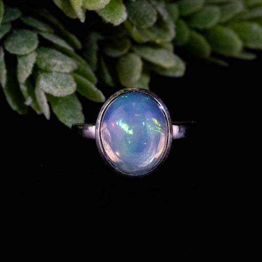 Ethiopian Opal Ring 11x9mm Size 5 - InnerVision Crystals