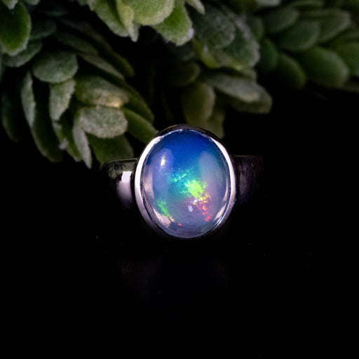 Ethiopian Opal Ring 11x9mm Size 5 - InnerVision Crystals