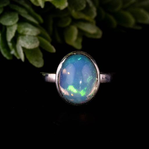 Ethiopian Opal Ring 11x9mm Size 6 - InnerVision Crystals