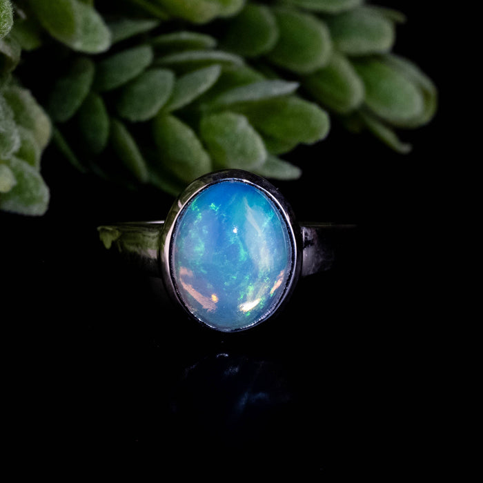 Ethiopian Opal Ring 11x9mm Size 8 - InnerVision Crystals