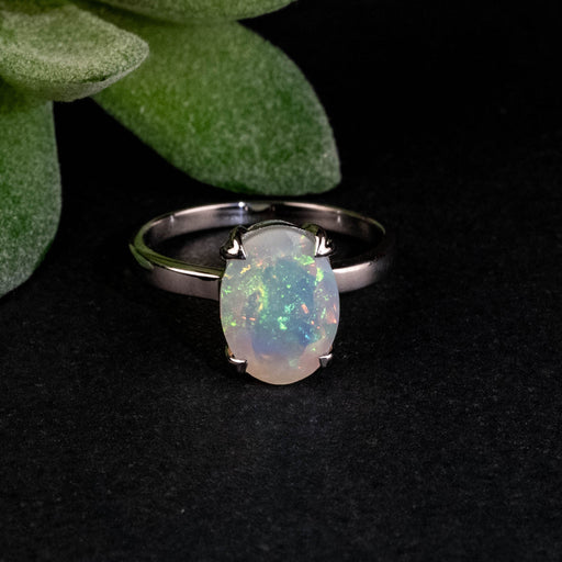 Ethiopian Opal Ring 11x9mm Size 9 - InnerVision Crystals