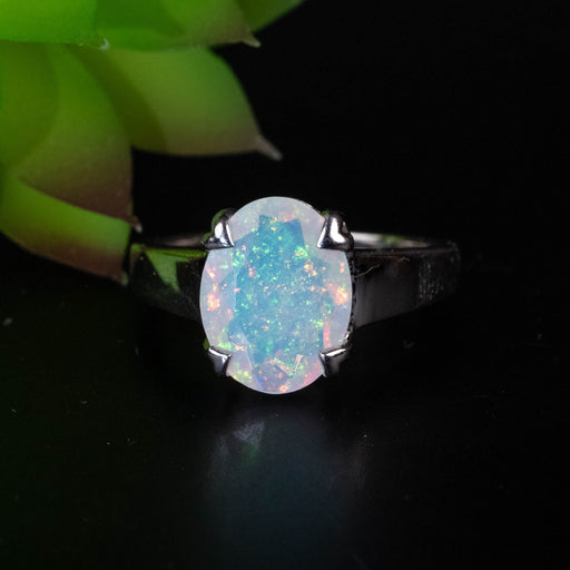 Ethiopian Opal Ring 11x9mm Size 9 - InnerVision Crystals