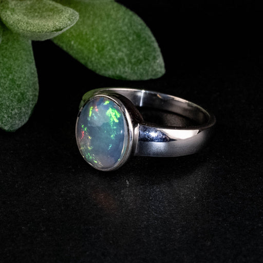 Ethiopian Opal Ring 12x10mm Size 10 - InnerVision Crystals