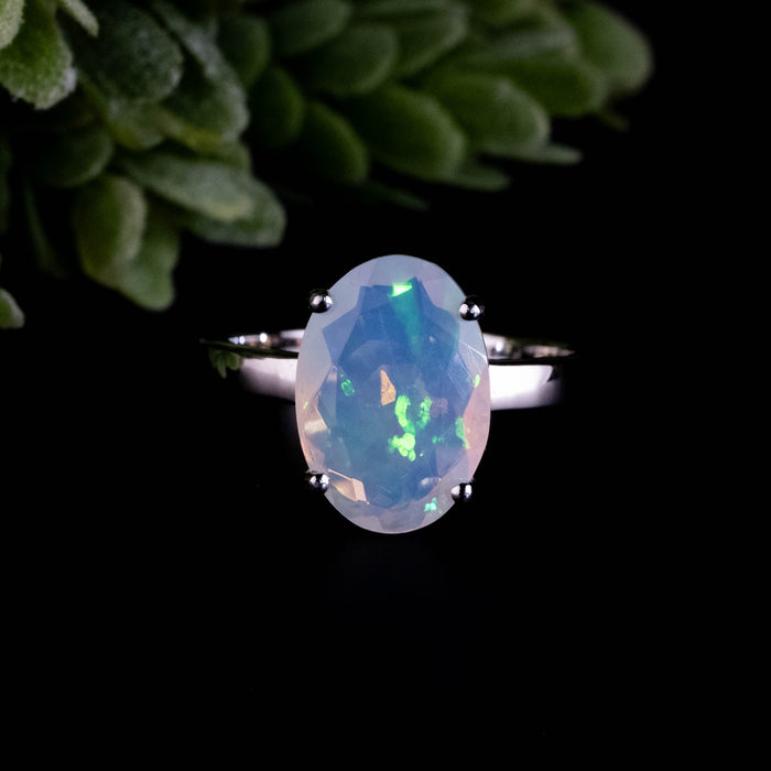 Ethiopian Opal Ring 12x8mm Size 7 - InnerVision Crystals