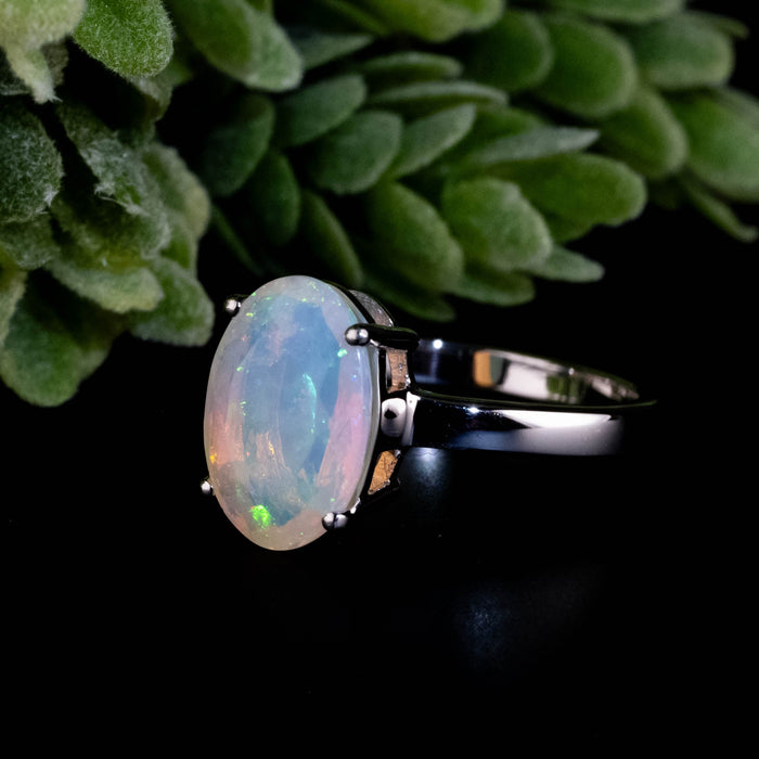 Ethiopian Opal Ring 12x8mm Size 8 - InnerVision Crystals