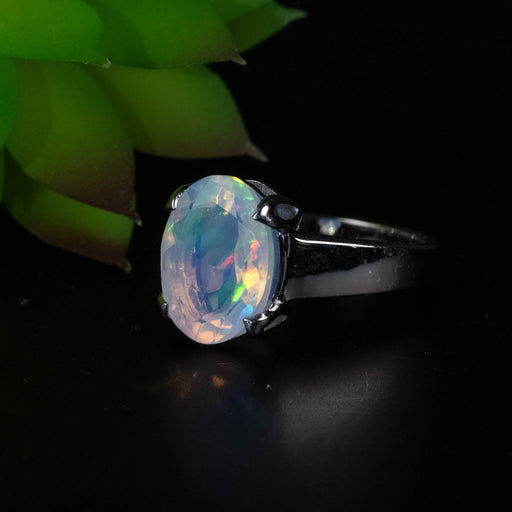 Ethiopian Opal Ring 12x9mm Size 8 - InnerVision Crystals