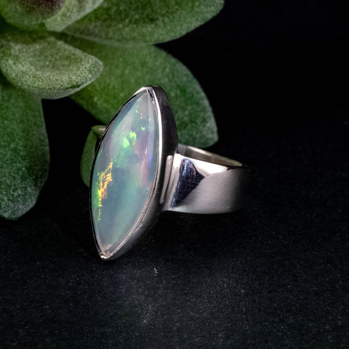 Ethiopian Opal Ring 12x9mm Size 9 - InnerVision Crystals