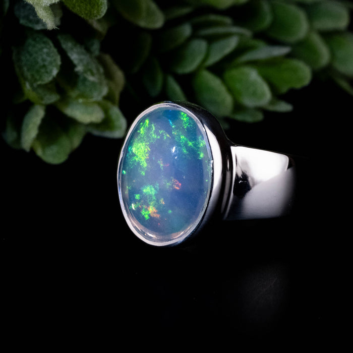 Ethiopian Opal Ring 13x10mm Size 8 - InnerVision Crystals