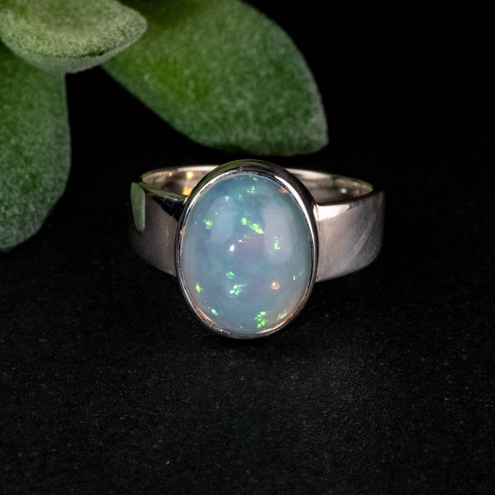 Ethiopian Opal Ring 13x10mm Size 9 - InnerVision Crystals