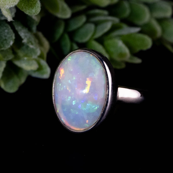 Ethiopian Opal Ring 15x11mm Size 7 - InnerVision Crystals