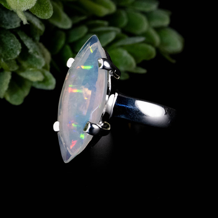 Ethiopian Opal Ring 22x9mm Size 7 - InnerVision Crystals