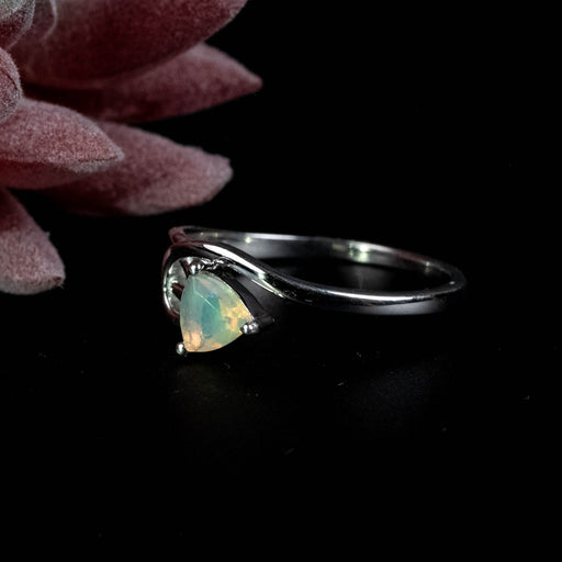 Ethiopian Opal Ring 5mm Size 9 - InnerVision Crystals