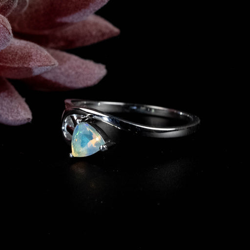 Ethiopian Opal Ring 5mm Size 9 - InnerVision Crystals