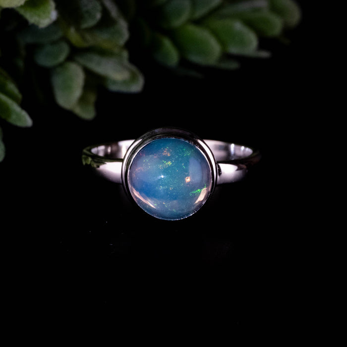 Ethiopian Opal Ring 8mm Size 7 - InnerVision Crystals