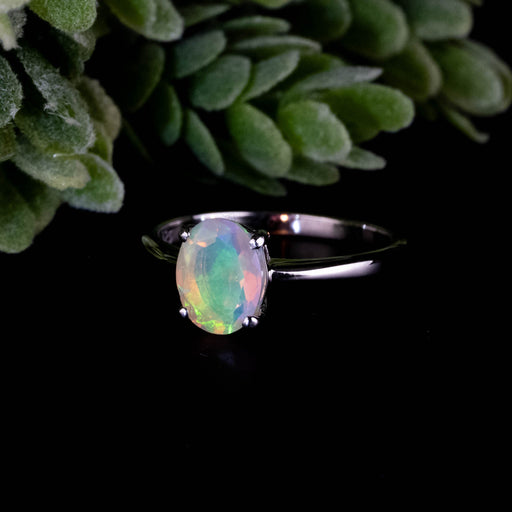 Ethiopian Opal Ring 8x6mm Size 7 - InnerVision Crystals