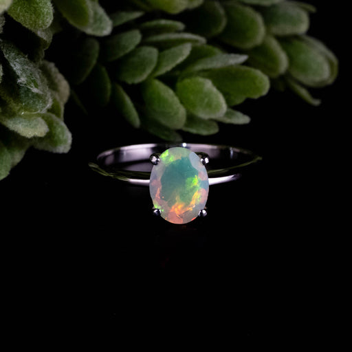 Ethiopian Opal Ring 8x6mm Size 7 - InnerVision Crystals