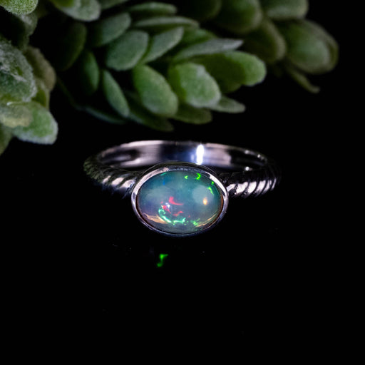 Ethiopian Opal Ring 8x6mm Size 7 - InnerVision Crystals