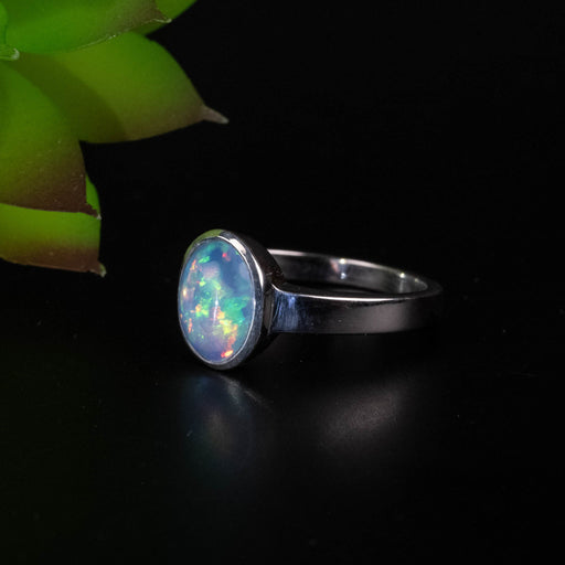 Ethiopian Opal Ring 9x7mm Size 6 - InnerVision Crystals