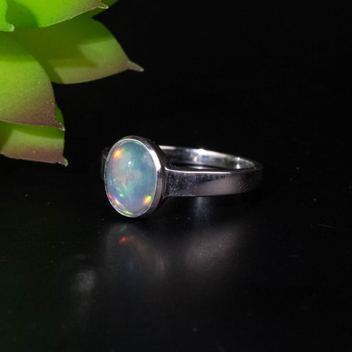 Ethiopian Opal Ring 9x7mm Size 7 - InnerVision Crystals