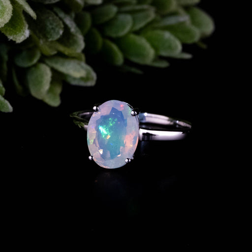 Ethiopian Opal Ring 9x7mm Size 7 - InnerVision Crystals