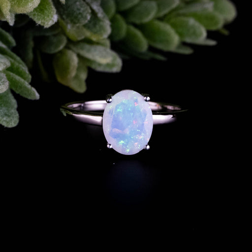 Ethiopian Opal Ring 9x7mm Size 7 - InnerVision Crystals