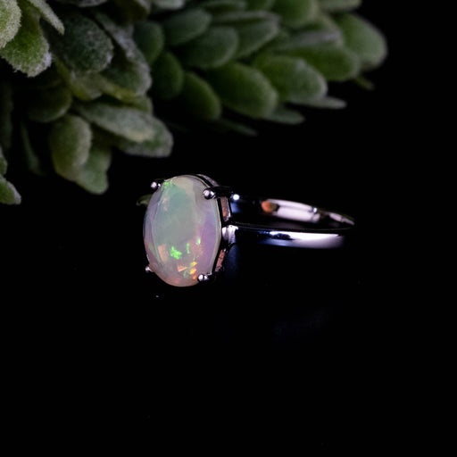 Ethiopian Opal Ring 9x7mm Size 7 - InnerVision Crystals