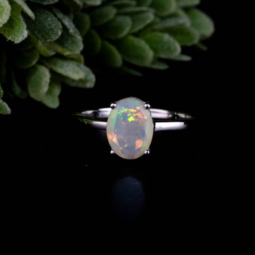 Ethiopian Opal Ring 9x7mm Size 7 - InnerVision Crystals