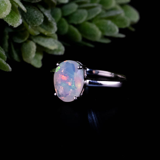 Ethiopian Opal Ring 9x7mm Size 7 - InnerVision Crystals