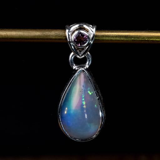 Ethiopian Opal & Tourmaline Pendant 2.45 g 26x10mm - InnerVision Crystals