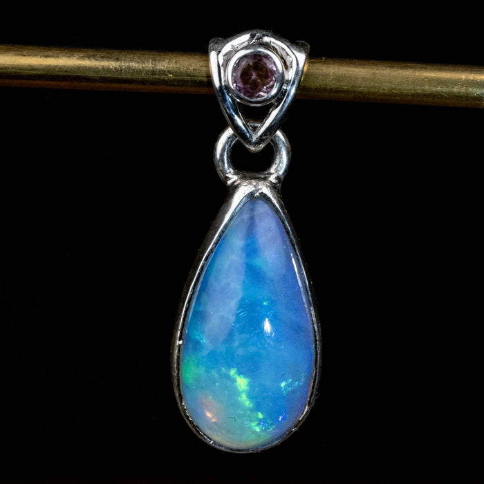 Ethiopian Opal & Tourmaline Pendant 2.61 g 27x10mm - InnerVision Crystals