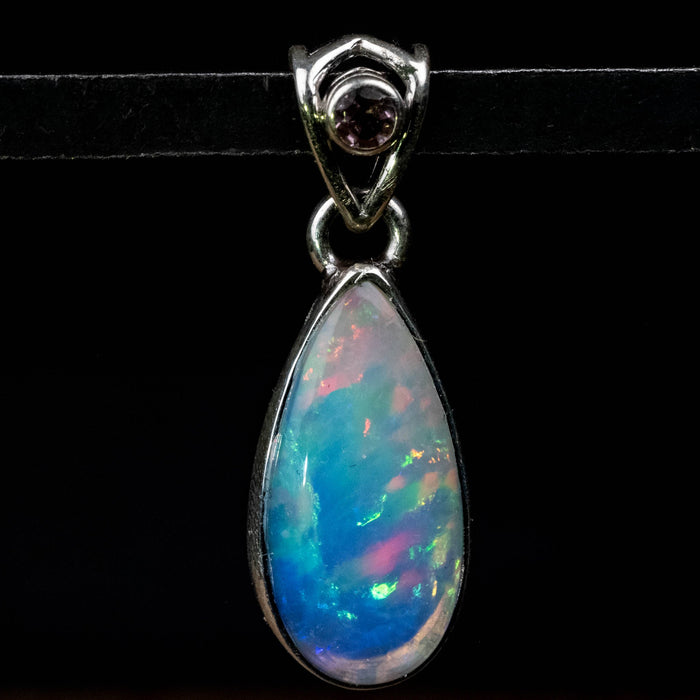 Ethiopian Opal & Tourmaline Pendant 2.67 g 32x11mm - InnerVision Crystals