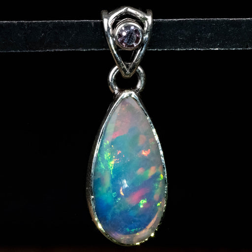 Ethiopian Opal & Tourmaline Pendant 2.67 g 32x11mm - InnerVision Crystals