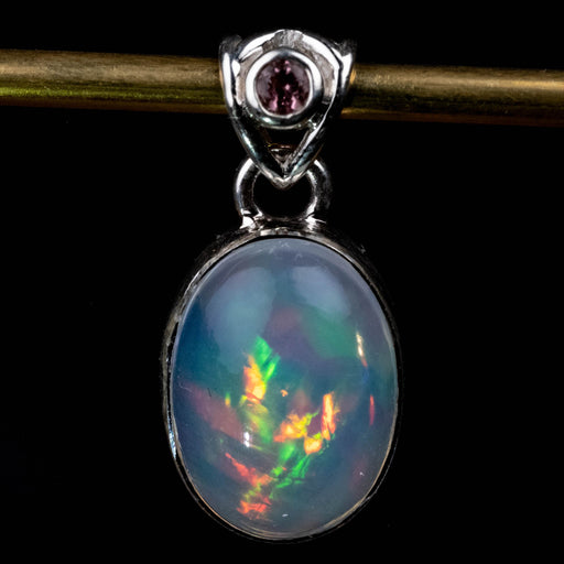 Ethiopian Opal & Tourmaline Pendant 2.88 g 26x12mm - InnerVision Crystals