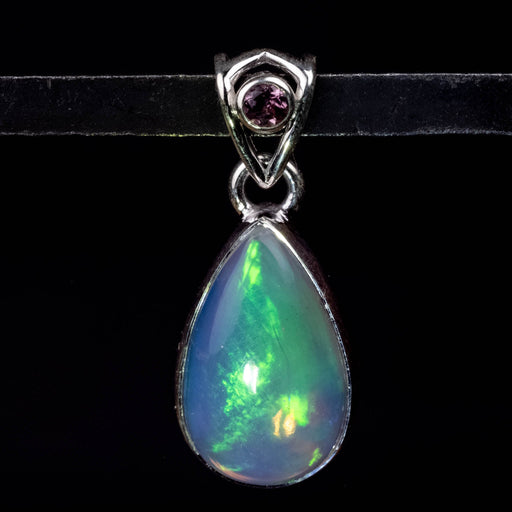 Ethiopian Opal & Tourmaline Pendant 3.47 g 30x13mm - InnerVision Crystals