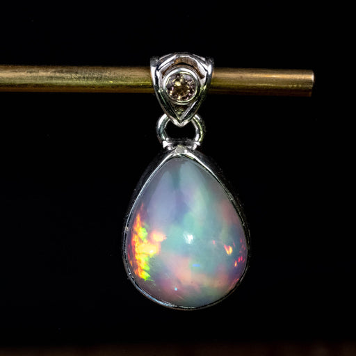 Ethiopian Opal & Tourmaline Pendant 3.70 g 27x13mm - InnerVision Crystals