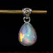 Ethiopian Opal & Tourmaline Pendant 3.70 g 27x13mm - InnerVision Crystals