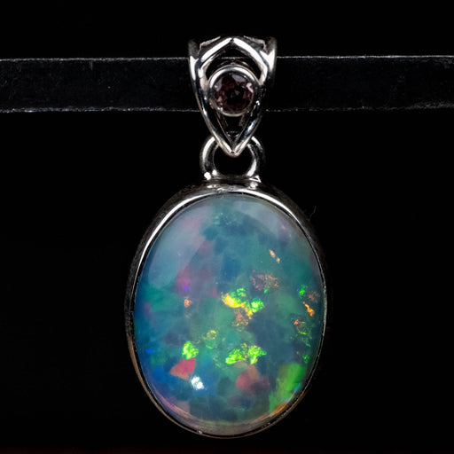 Ethiopian Opal & Tourmaline Pendant 4.20 g 30x16mm - InnerVision Crystals