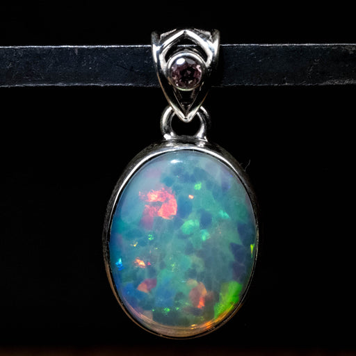 Ethiopian Opal & Tourmaline Pendant 4.20 g 30x16mm - InnerVision Crystals