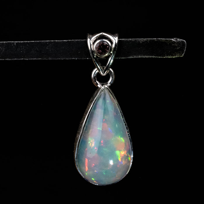 Ethiopian Opal & Tourmaline Pendant 4.33 g 33x12mm - InnerVision Crystals