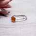 Fire Opal Ring 6mm Size 8 - InnerVision Crystals