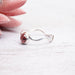 Garnet Ring 4.5mm Size 7 - InnerVision Crystals