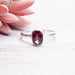 Garnet Ring 8x6mm Size 10 - InnerVision Crystals