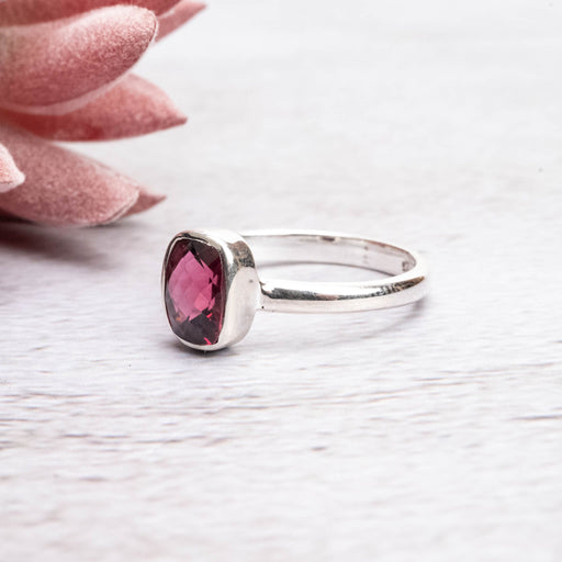 Garnet Ring 9x7mm Size 8 - InnerVision Crystals