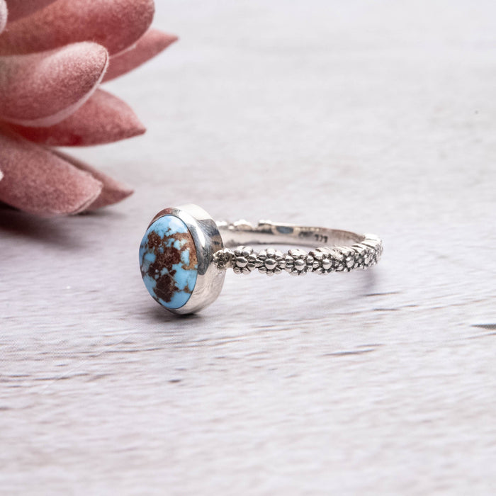 Golden Hill Turquoise Ring 9x7mm Size 10 - InnerVision Crystals