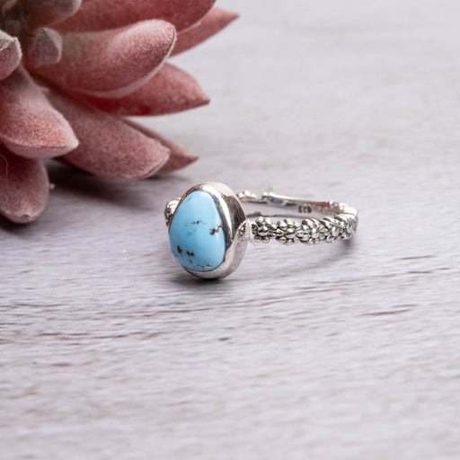 Golden Hill Turquoise Ring 9x7mm Size 7 - InnerVision Crystals