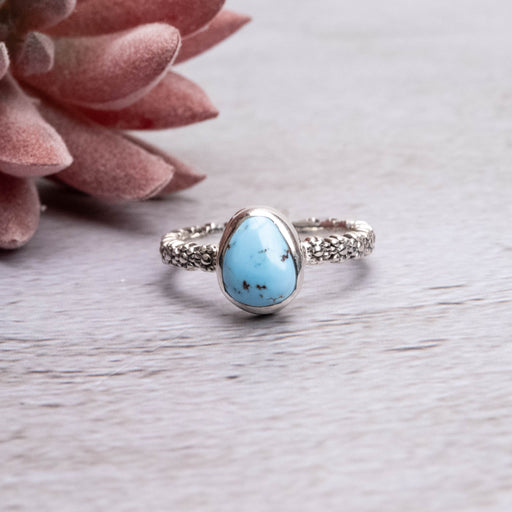 Golden Hill Turquoise Ring 9x7mm Size 7 - InnerVision Crystals